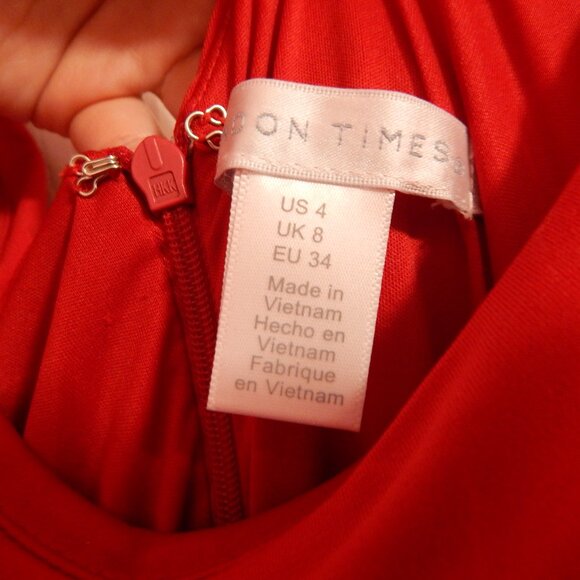 London Times Midi Dress Red - Picture 3 of 4